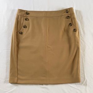 Ann Taylor Loft Khaki Business Skirt w/ Buttons 12